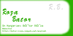 roza bator business card